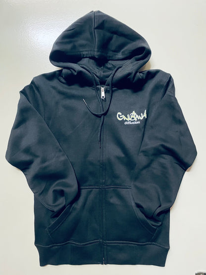 Sweat à capuche noir logo Gnawa Diffusion